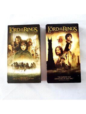 The Lord Of The Rings: The Fellowship Of The Ring & The Two Towers VHS Set